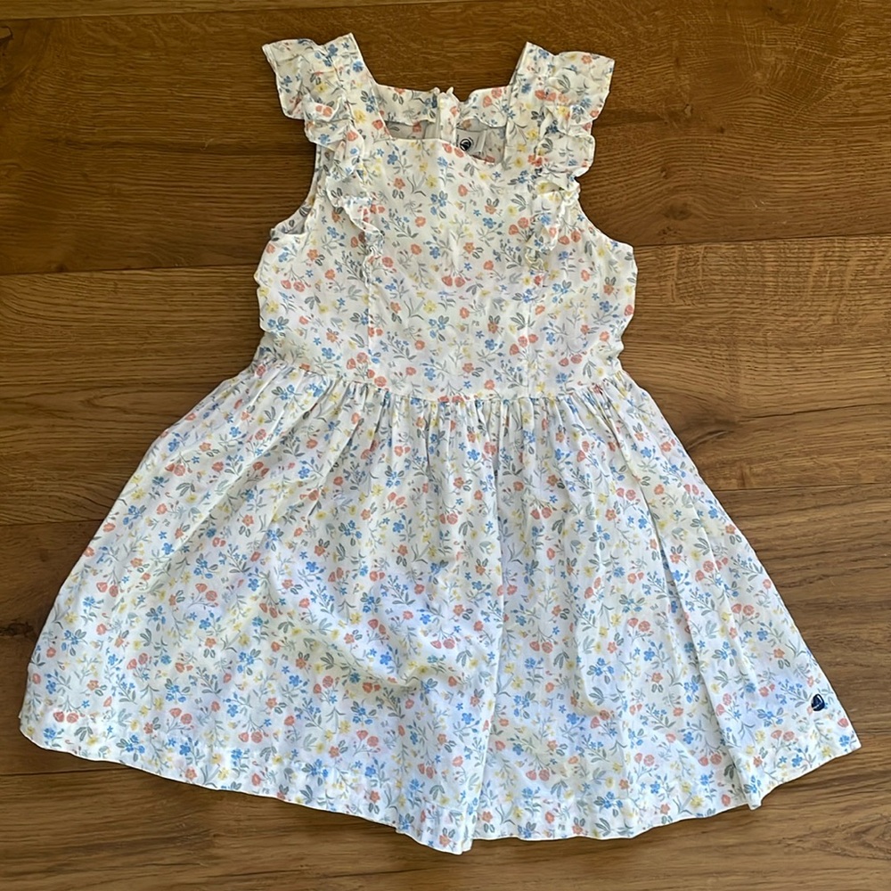 Petit Bateau girls cotton floral dress